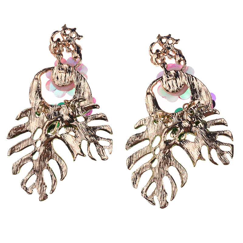 Leading Lady Fancy 2023 You are the Trend Brincos pendentes Old Fashion 18K 3D Colorful Alloy leafs and flowers New Stylish Unique Traditional Brand Luxury Earing