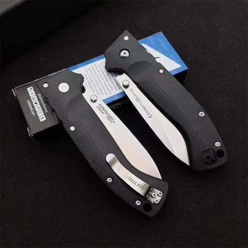 Camping Hunting Knives Cold Steel Ultimate Hunter Folding Knife CTS-XHP Blade Nylon Fiber Handle Pocket Camping Survival Outdoor Hunting Knives ToolHKD230626