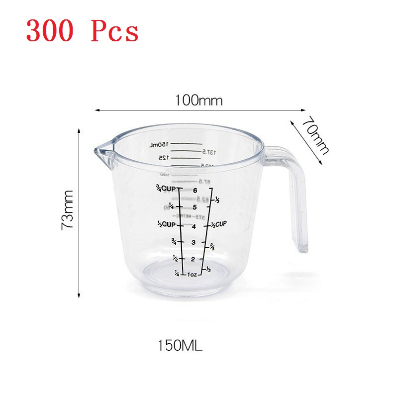 150/300/600/1000mlプラスチック測定カップクリアスケール透明なマグ注入4サイズの測定カップ測定デバイス