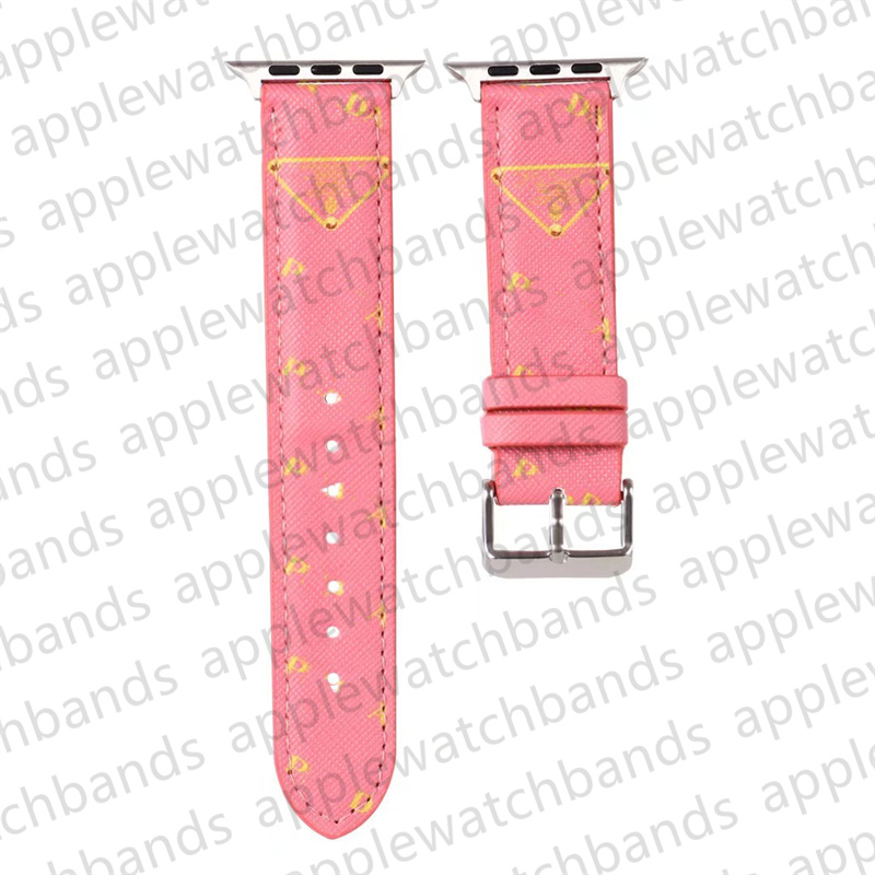 Luxury Apple Watch Strap Designer Watch Band för Apple Watch Ultra Series 8 3 4 5 6 7 38mm 42mm 44mm 49mm Fashion Triangle P IWatch Band ANMBAND AP Watchbands Smart Straps