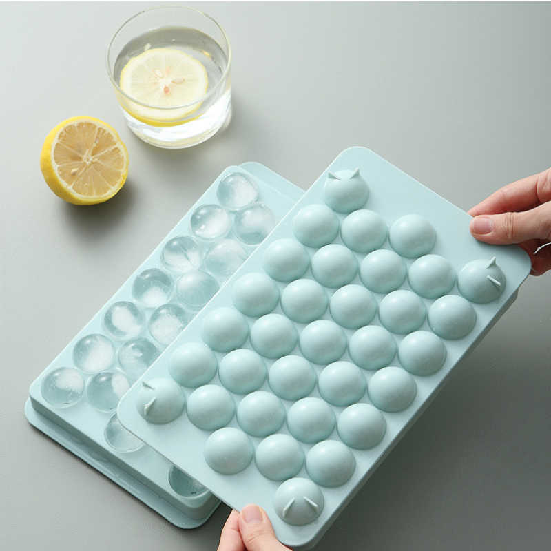 18/33 Grid Ice Balls Forms With Cover 3d Round Plastic Forms Ice Tray Home Bar Party Ice Hockey Holes Making Box Mögel Diy Mögel