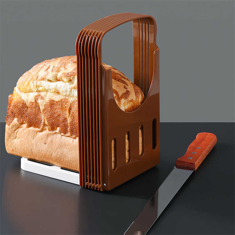 2024 Thickness Adjustable Bread Cutter Loaf Toast Slicer Cutting Slicing Guide Mould Kitchen Quick Bread Cutter Slicer Guiding Tools