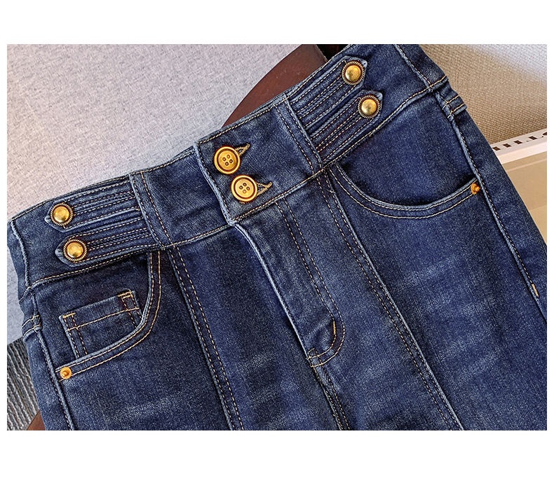 Kvinnors jeans vintage blå delad flare kvinnor vår höst koreansk hög midja smal golv svepande denim byxor svarta avslappnade byxor