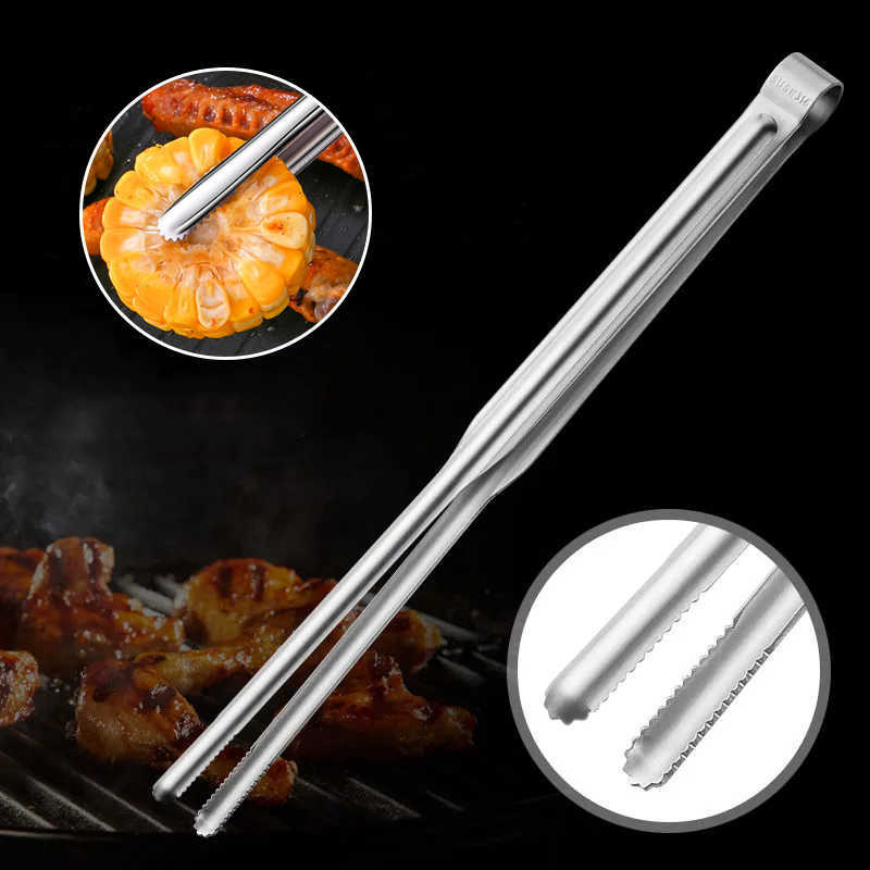 New Stainless Steel Barbecue Clips Kitchen Bread Baking Clamp BBQ Food Steak Tongs Picnic Barbecue Cooking Clip Tweezer Gadgets