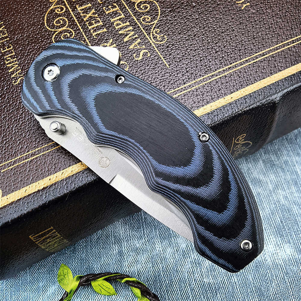 Camping Hunting Knives Boker Outdoor Folding Knife 7Cr13Mov Blade Micarta Handle Camping Hunting Survival Defense Pocket Handheld Tool KnifeHKD230626