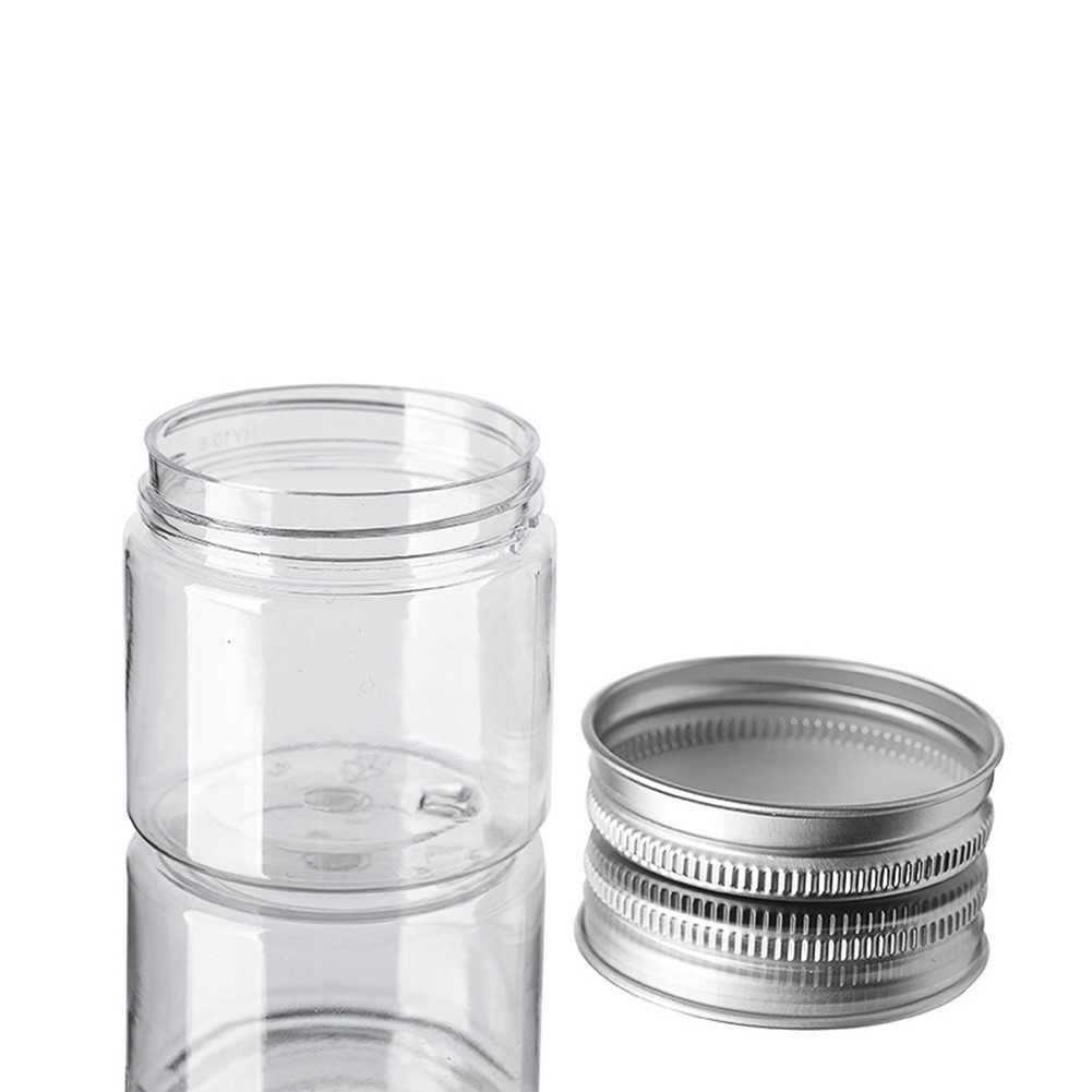 10 pièces 100ML bocaux de stockage avec couvercles en aluminium bidon rond vide en plastique pots cosmétiques Portable voyage soins de la peau crème bouteilles