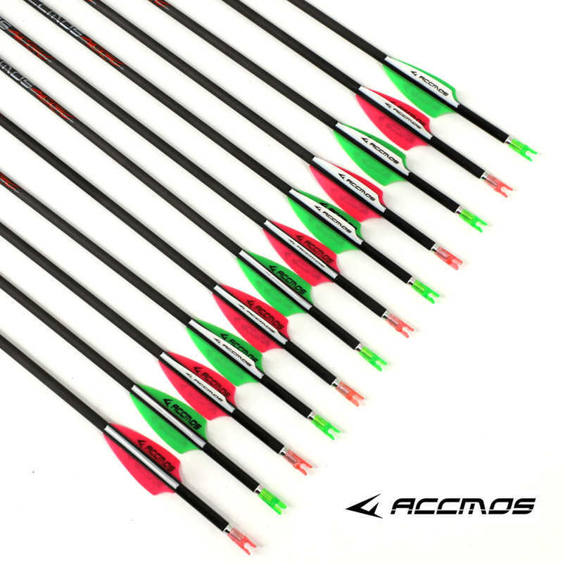 Bow Arrow Pure Carbon Arrow Spine 300 350 400 500 600 700 800 900 1000 1100/1300/1500/1800 Archery ID 4.2 mm For bow Shooting huntingHKD230626