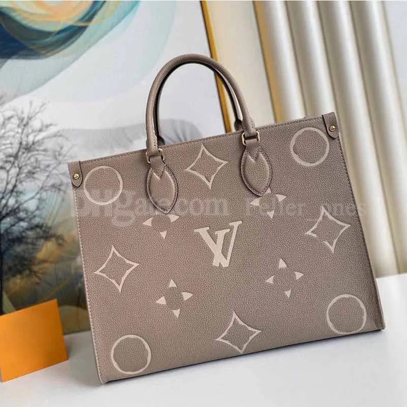 Дизайнерская сумка тота на Go Women Supper Sack Sack Dermis Luxury Simbag с большой емкостью с вареньем для плеча с большой емкостью 35 см пляжной рюкзак