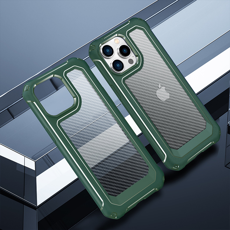 Kohlefaser-stoßfeste Handyhüllen für iPhone 14 13 12 11 Pro Max XS XR X 6 7 8 Plus Premium-Qualität Handy-Rückseite