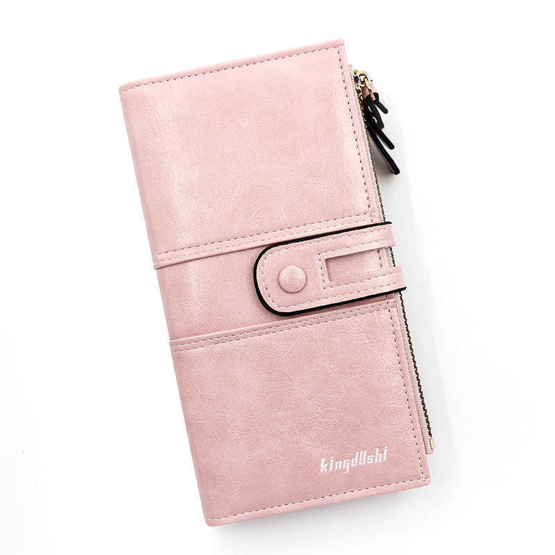 Luxury Brand Mini Designer Wallet New Buckle Women's Long Zip-Bag Large Capacity Multi Card Id Handheld Mans Wallets Genuine Leather