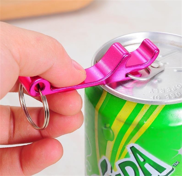 Hot Selling Pocket Key Chain Beer Bottle Opener Claw Bar Small Beverage Keychain Ring Can Do Logo Multifunktion Korkskruvöppnare Kökstillbehör JL1305