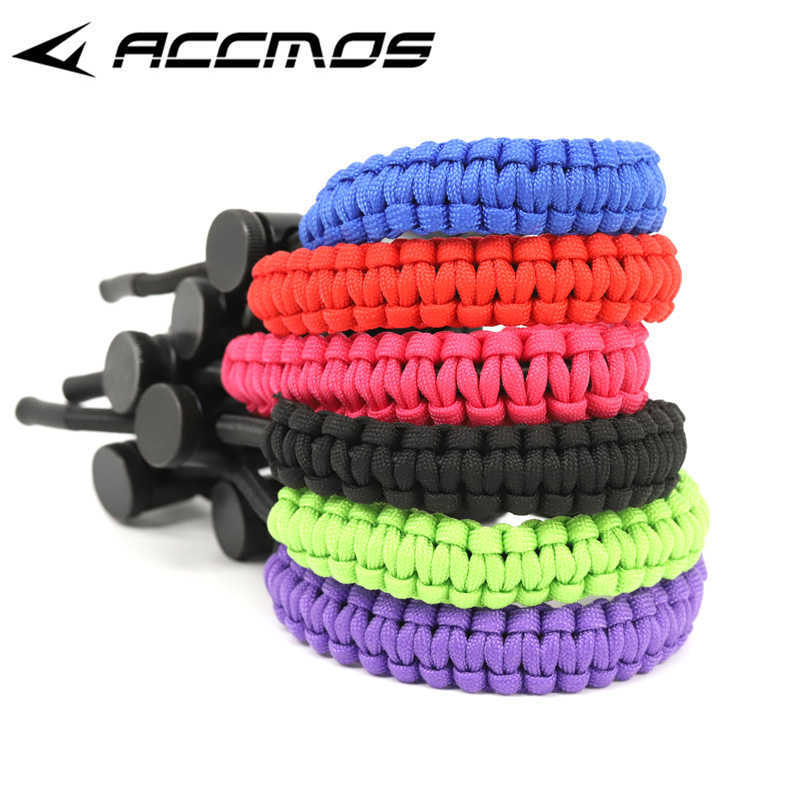 Bow Arrow 12 Colour Top Quality Archery Bow Compound Bow Adjustable Braided Parachute Cord Bow Wrist Sling Bow Sling StrapHKD230626