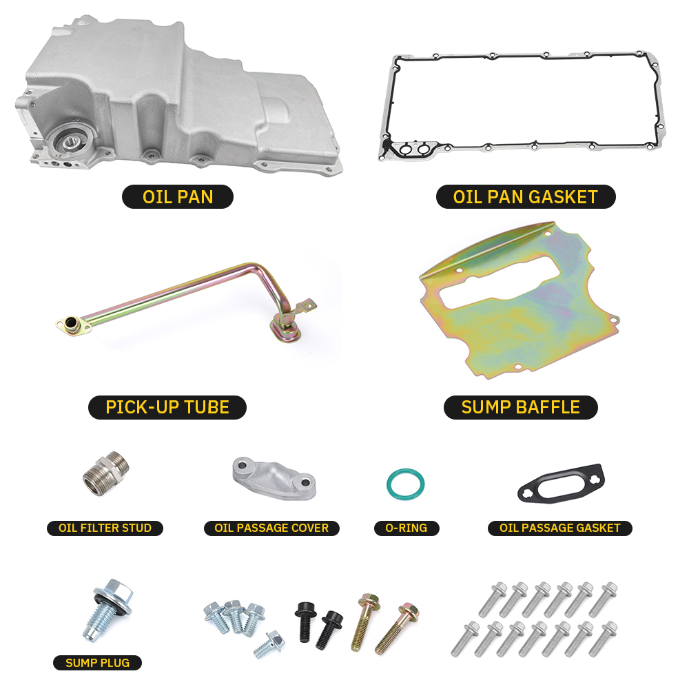 För LS-byte Omvandling Oil Pan eftermontering Kit Lågprofil LS1 LS2 LS3 LS6 4.8 5.3 6.0 6.2 För Camaro Nova F-Body PQY-KIT10