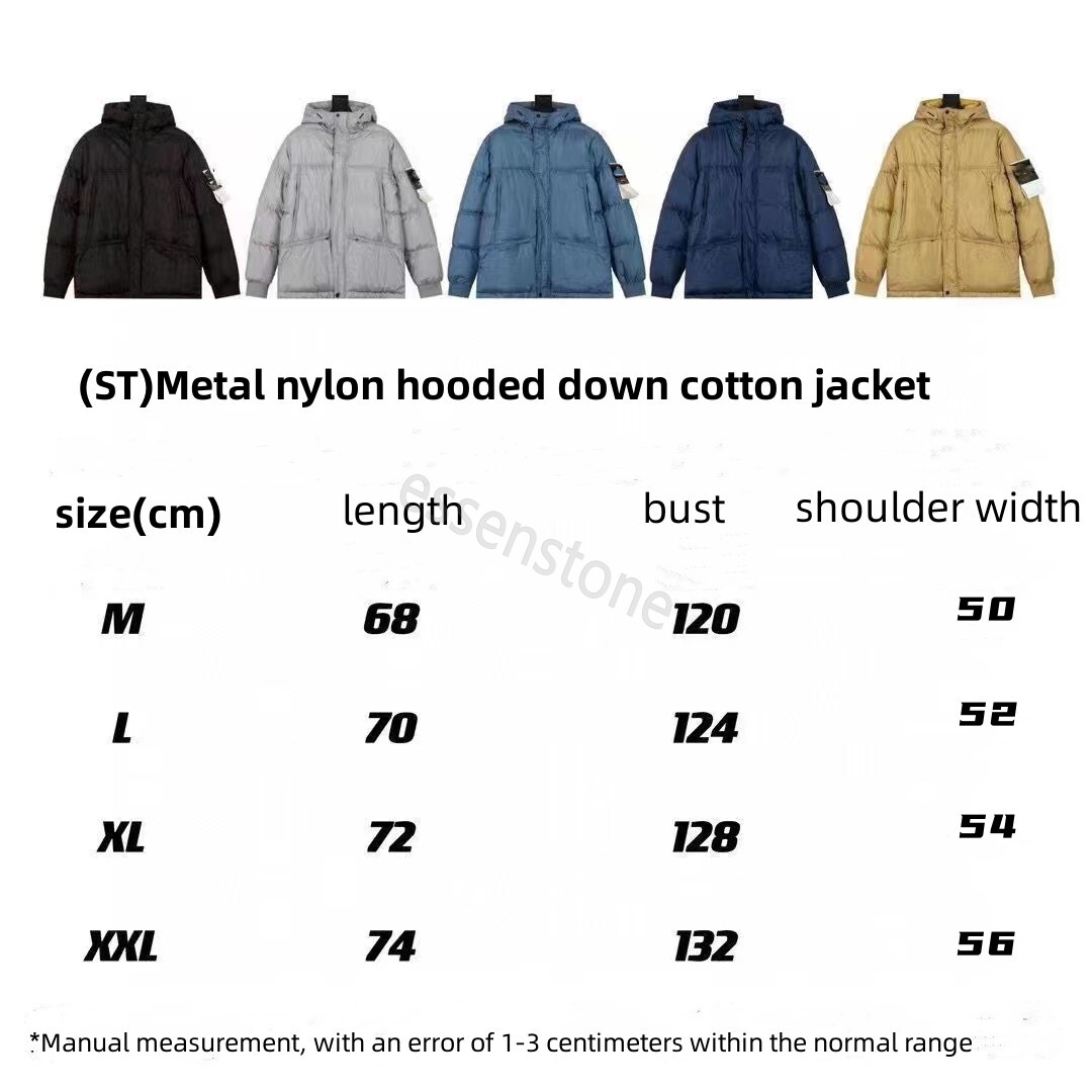 Projektant mody Stone Down Mens Pocket Pocket Jacket Paras Paras Long Rleeve Zapip Odznaki Mężczyzn T Shirt Casual Coat