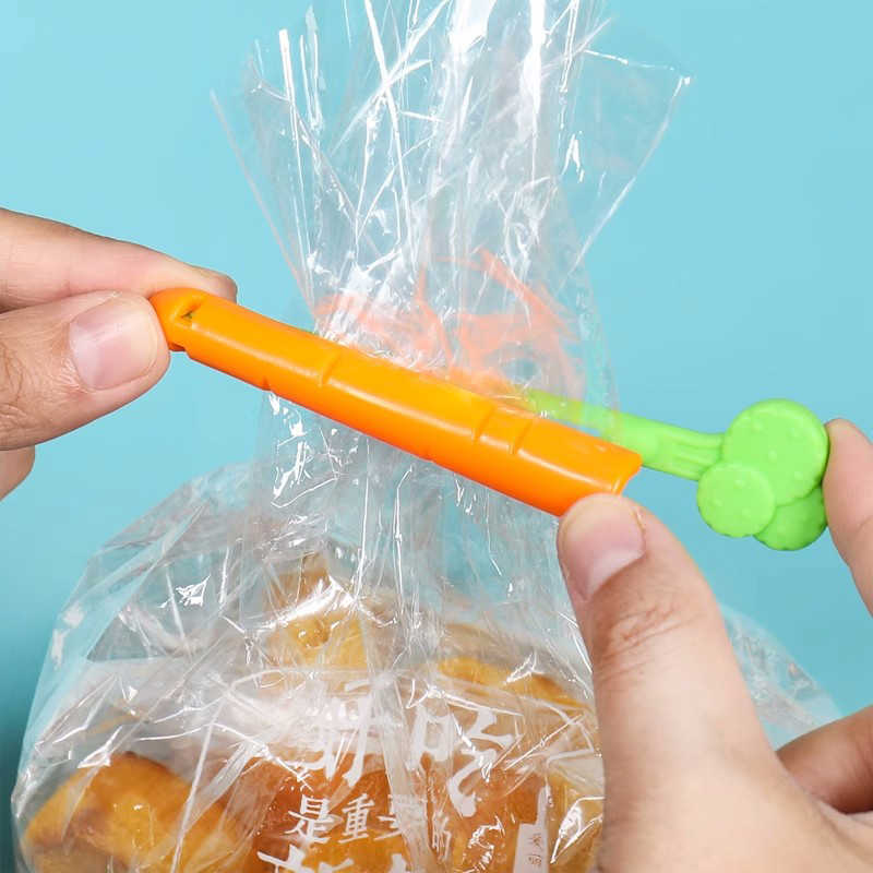 2024 10/clip di sigillatura portatile a forma di carota alimento fresco mantenimento organizzatore di sigillanti le pinze snack morsetto cucine strumenti di morsetto