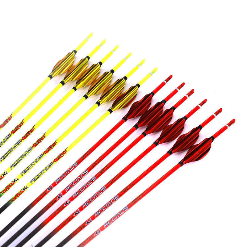 Flèche d'arc ID4.2 Archery Pure Carbon Arrow Spine 400 500 600 700 800 900 1000 pour l'entraînement au tir à l'arc composé / classique / traditionnelHKD230626