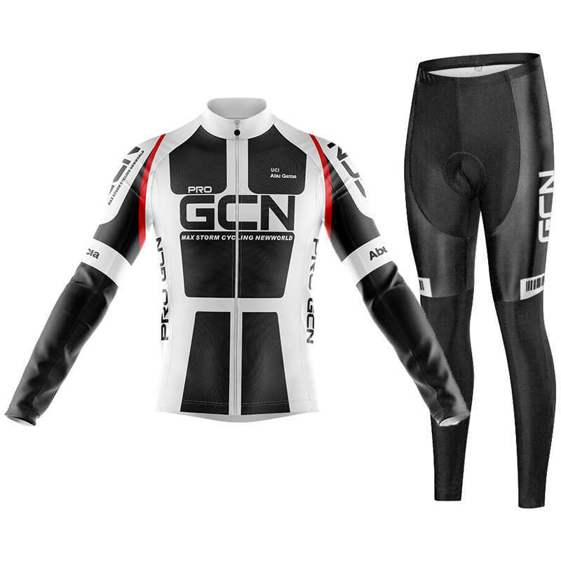 Ensembles de vêtements de cyclisme 2023 NOUVEAU Pro Gcn Team Automne Vêtements de cyclisme Set Bib Pants Ropa Vêtements de vélo de montagne 9D Gel Cycling Pants Long Sleeve SuitHKD230625