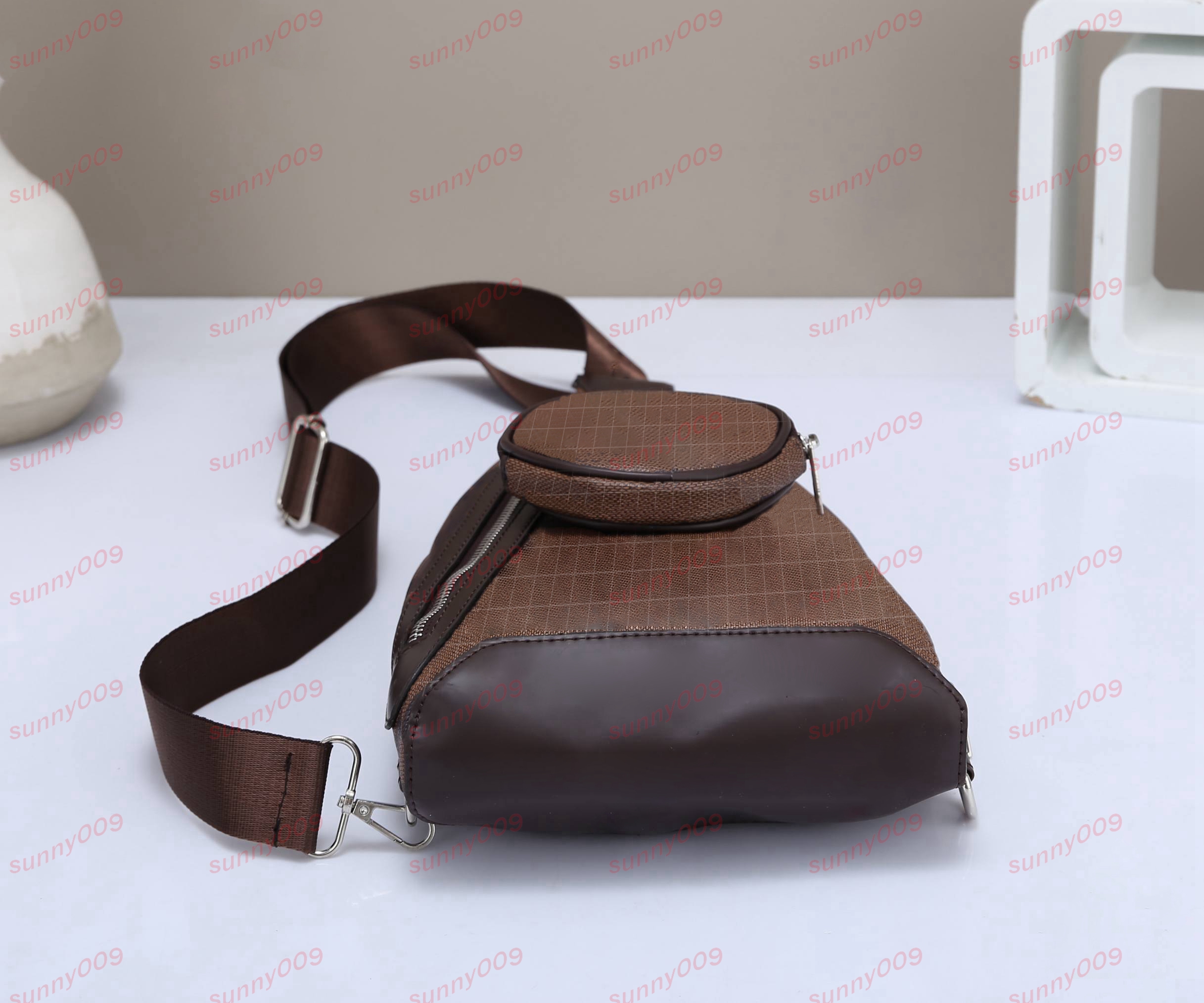 Borsa a triangolo Borsa a tracolla di design Tasche laterali con cerniera Borsa a tracolla Marsupi Portafoglio circolare Ciondolo a più colori Marsupi di lusso