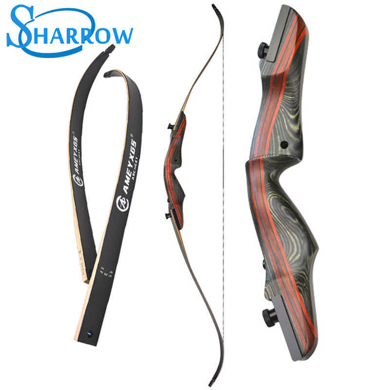 Bow Arrow 62" Recurve Bow 20-50lbs Takedown Bow Wood Longbow Archery Hunting Bow Shooting High-strength Maple Handle slingshotHKD230626