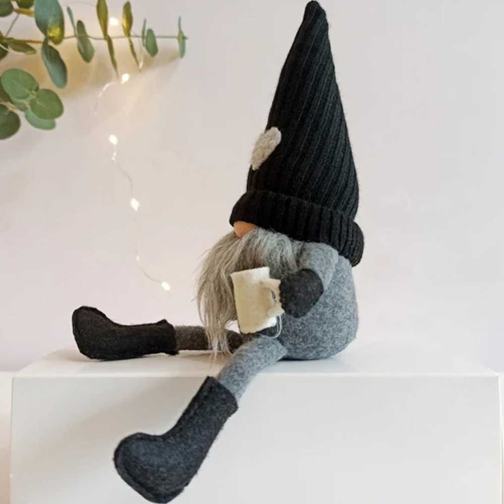 Juldekorationer Kaffe Gnome dockor Kaffe nissar Plush Coffee Bar Decoration för Farmhouse Kitchen Plush Doll för hemmet