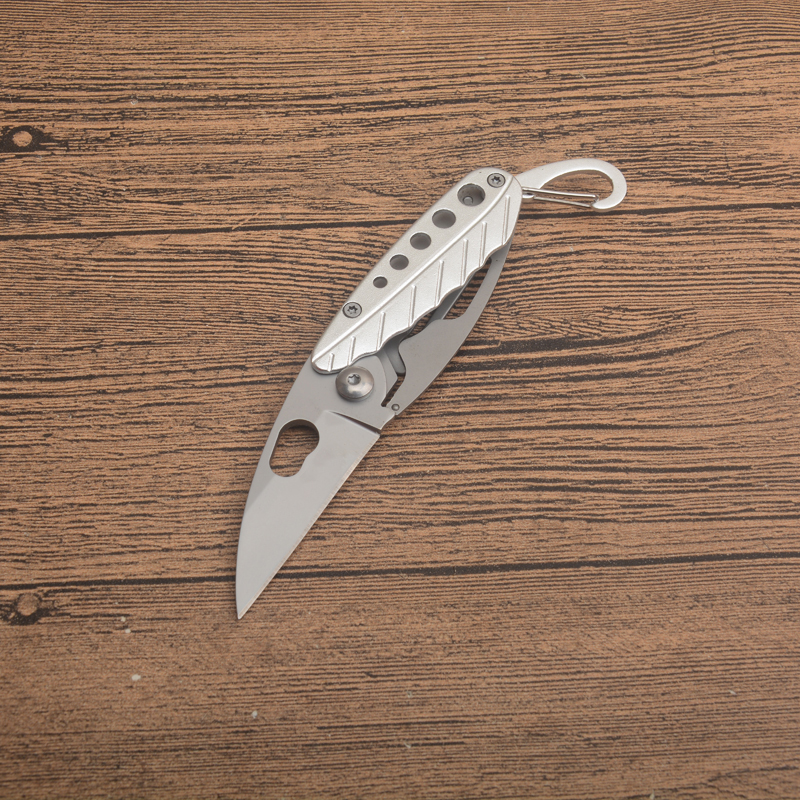 Promocja S7035 Small Folding Knife 8CR13MOV Titanium Coating Blade Blade Aluminium Aluminium Rączka EDC Pocket Blak Noże