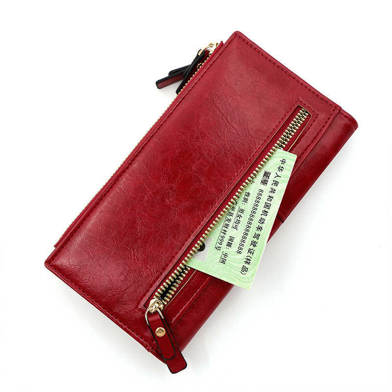 Luxury Brand Mini Designer Wallet New Buckle Women's Long Zip-Bag Large Capacity Multi Card Id Handheld Mans Wallets Genuine Leather