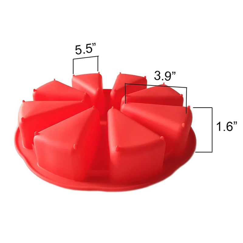 Moldes de bolo de fondant de silicone com 8 grades duráveis cozinha prato de pizza assadeira molde de comida para forno microondas panelas de pastelaria ferramentas