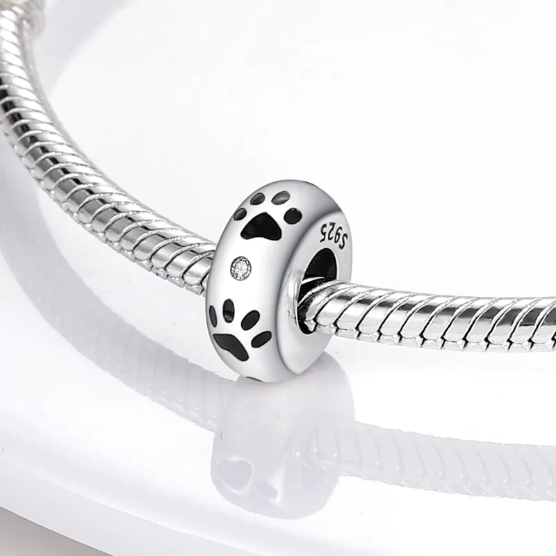 925 Silver bead fit Charms Pandora Charm Bracelet Clip Charm charmes ciondoli DIY Fine Beads Jewelry