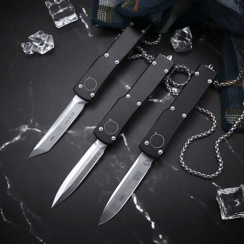 Camping Hunting Knives Mini Survival Pocket Knife EDC Tactical Military Self Defense Hunting Camping Neck Knives 3 Styles D2 Blade UTX70 Multi ToolHKD230626