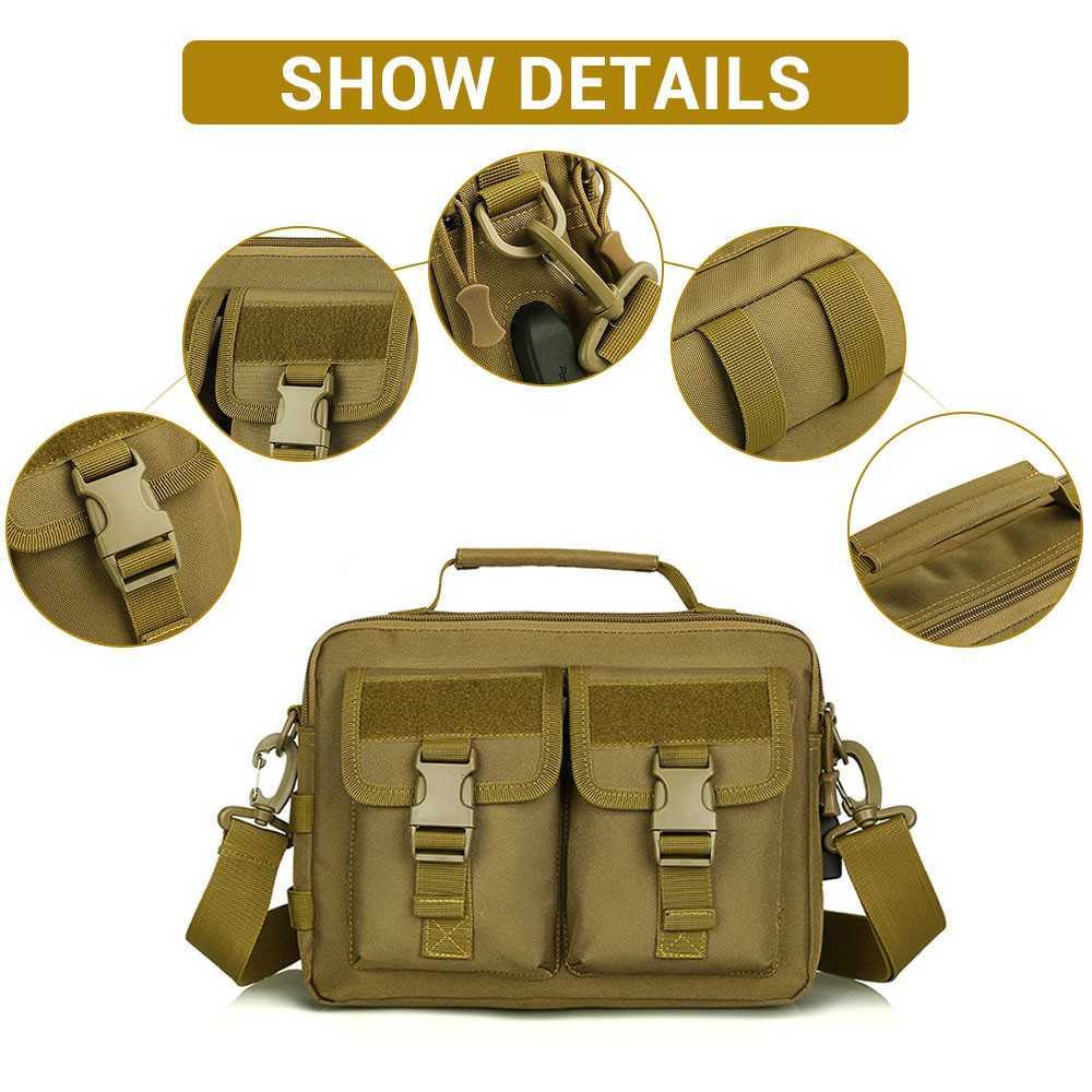 Sacs multifonctions Sac de messager tactique Sac à bandoulière militaire Sac à bandoulière Sac de messager de voyage en plein air pour hommes avec chargeur USB Sac de randonnéeHKD230627