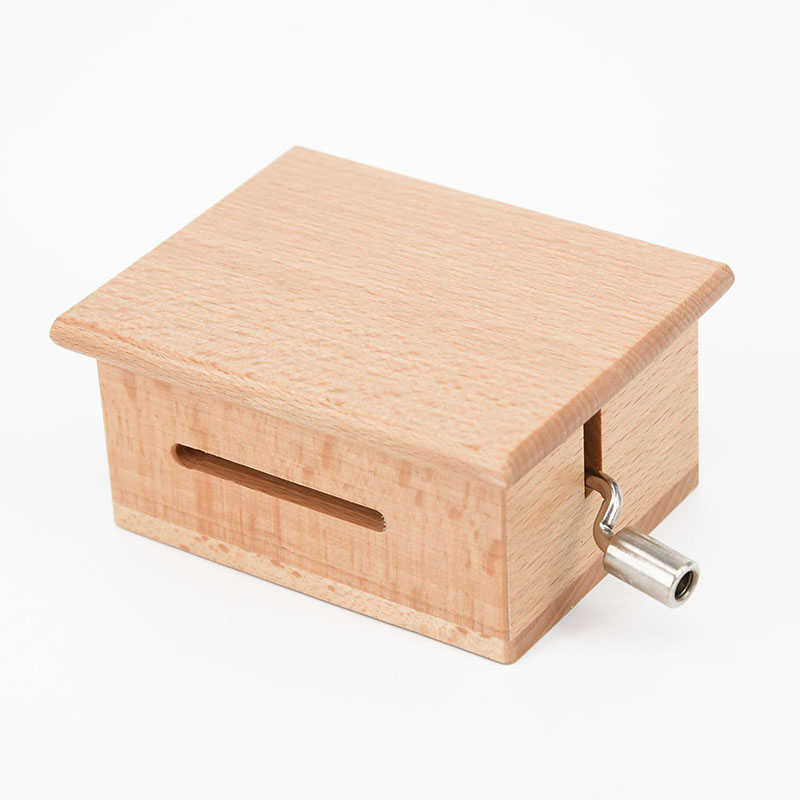 Boîte de musique à la main en bois avec puncher de trous et bandes de papier Creative DIY Log Color peut composer la boîte de musique Cadeaux spéciaux