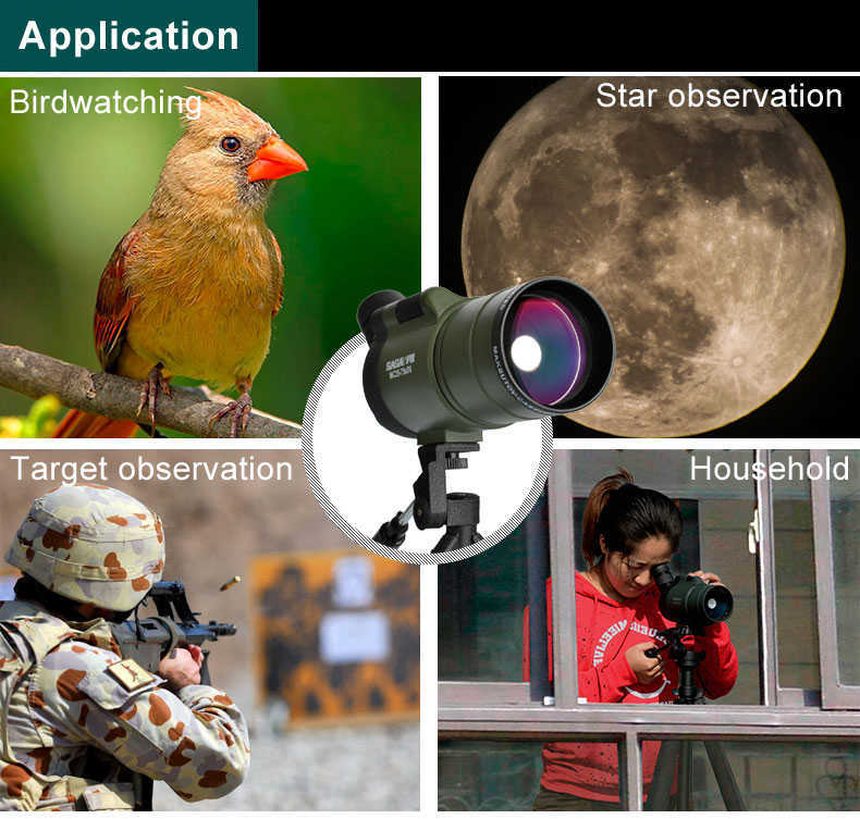 Telescope Binoculars VisionKing 25-75x70 Spotting Scope Zoom Professional Hunting Birdwatching Monocular Tescope with Phone Holder Camping Supplies HKD230627