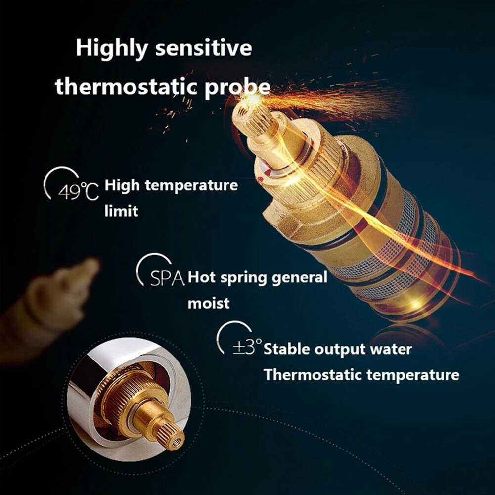 Accessori Cartuccia doccia termostatica in ottone scaldabagno elettrico solare Parti della barra miscelatrice la casa