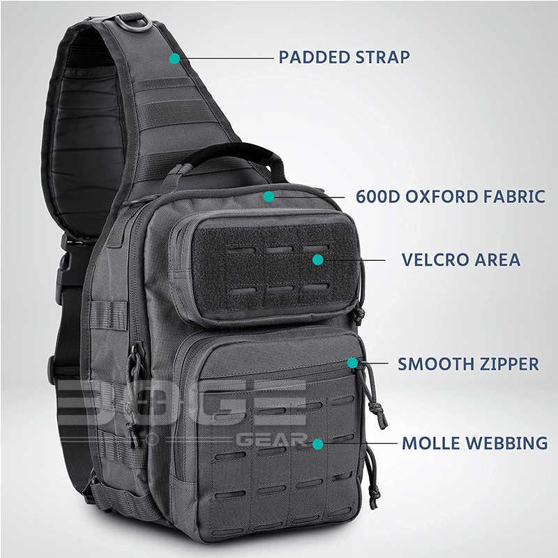 Worki wielofunkcyjne taktyczne worki na ramiona Wojskowe łazika piersiowe do polowania na wędrówki EDC plecak Molle Assault Range Bag Fit For 9.7 