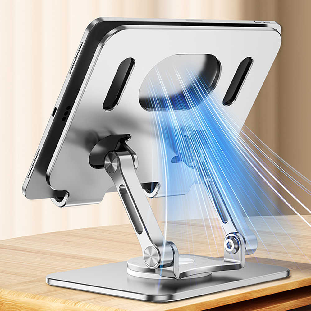 Foldable Tablet Bracket Stand 360 Rotating Hollowed Notebook Holder Desk for 4.7-12 inch Tablet Mount for Ipad Accessories