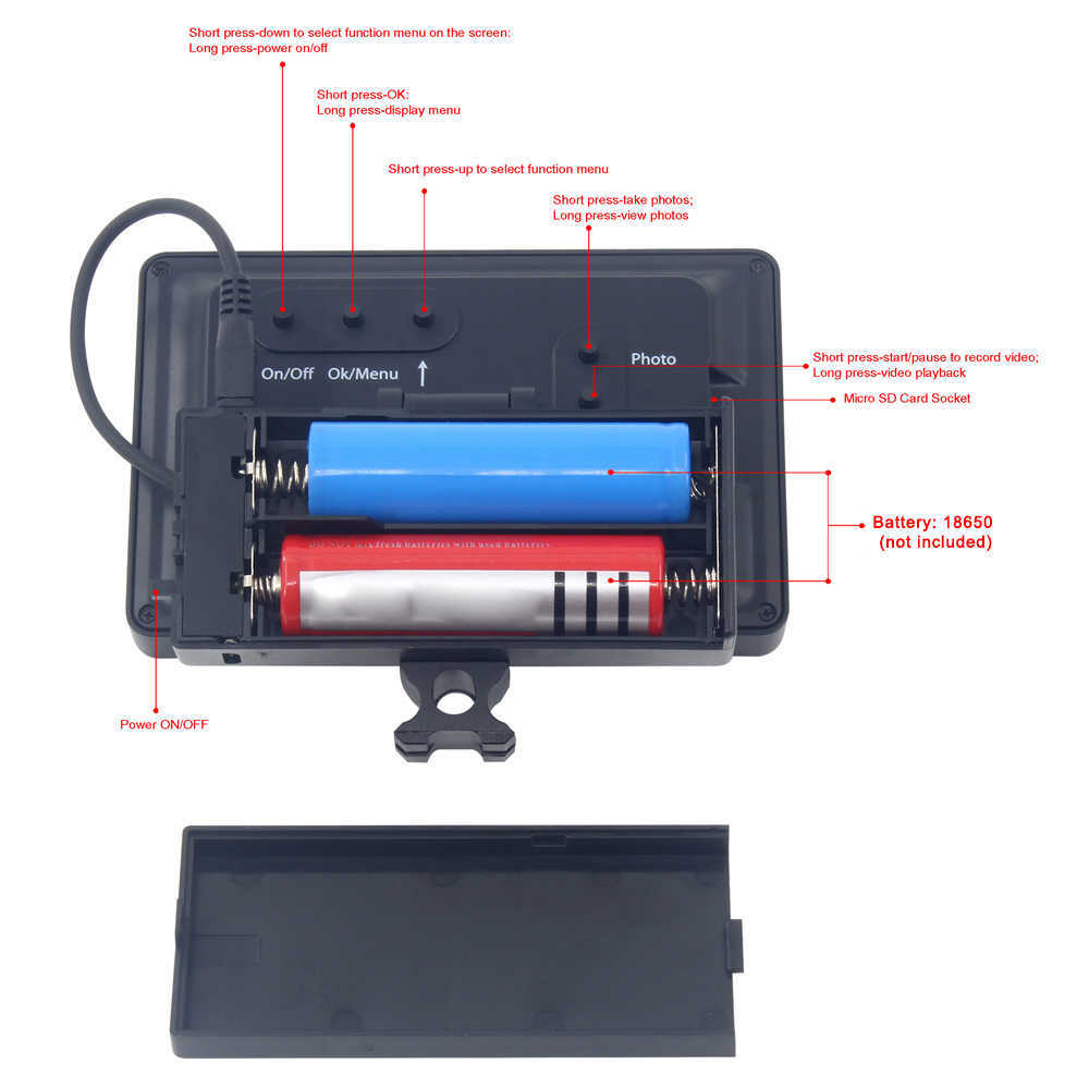 Telescoop Verrekijker 200m-400m HD720P 3MP Video-opname Nachtzichtapparaat Gam Infrarood Tescope Nachtzichtinstrument Een zaklamp HKD230627