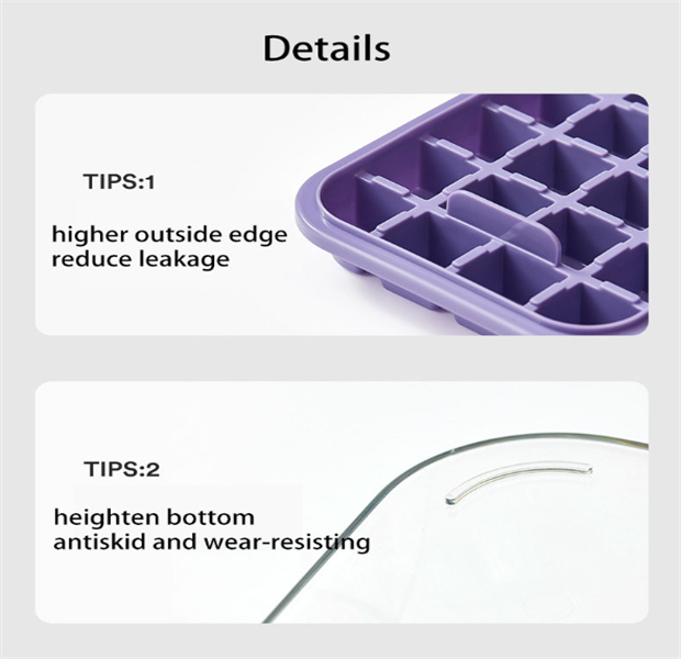 Ice Cube Maker With Storage Box Silicone Press Type Ice Cube Ice Tray Making Mould For Bar Gadget Kitchen Accessories JL1328