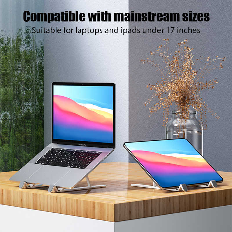Suporte portátil para laptop suporte para tablet para macbook air pro ipad dobrável ajustável suporte para notebook suporte para tablet L230619