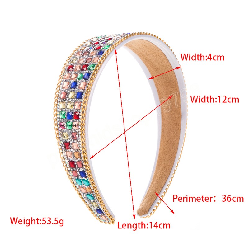 High Grade Shiny Full Diamond Chain Headband Fashion Hair Accessories Women's Trend Casual Hairband Hair Band Hoop Girl Headwear