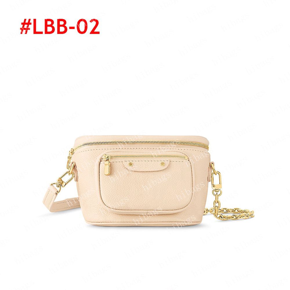 2023 Mini Bumbag Designer Tailentasche Fanny Pack braune Blumenmänner Taschen Leder Crossbody Geldbörse Messenger Männer Leder Handtasche Mode Wallet 82335 #LBB-01