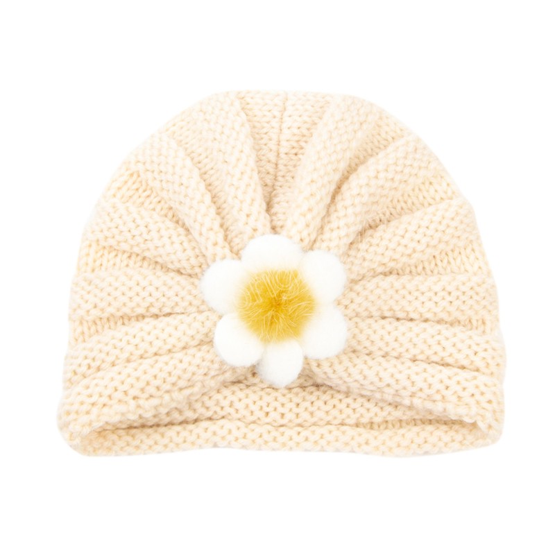 Höst och vinter mjuk varma stickar ull kepsar söta handgjorda blommor spädbarn hattar baby huvudbonader födelsedagspresenter fotografering rekvisita