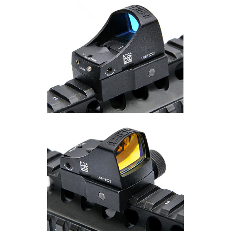 Taktik Doktor Red Dot Sight Holografik Tabanca Kompakt Kapsam Otomatik Parlaklık Kontrolü Avcılık Picatinny Ray Dağı Ile Airsoft Optik