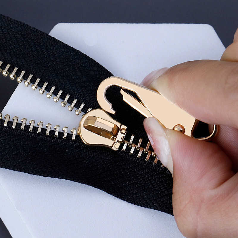 Latest Metal Zipper Pull Universal Replacement Zipper Slider Puller Zip Head Repair Kit for Clothing Bags DIY Sewing Craft Tools