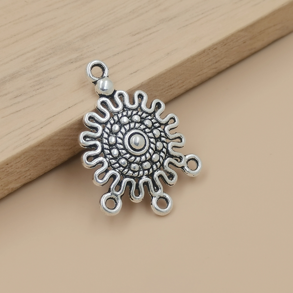 80 pièces alliage Style tibétain perles charme chapeau avec 3 trous connecteurs lien pour la fabrication de bijoux colliers Bracelets boucles d'oreilles F-112