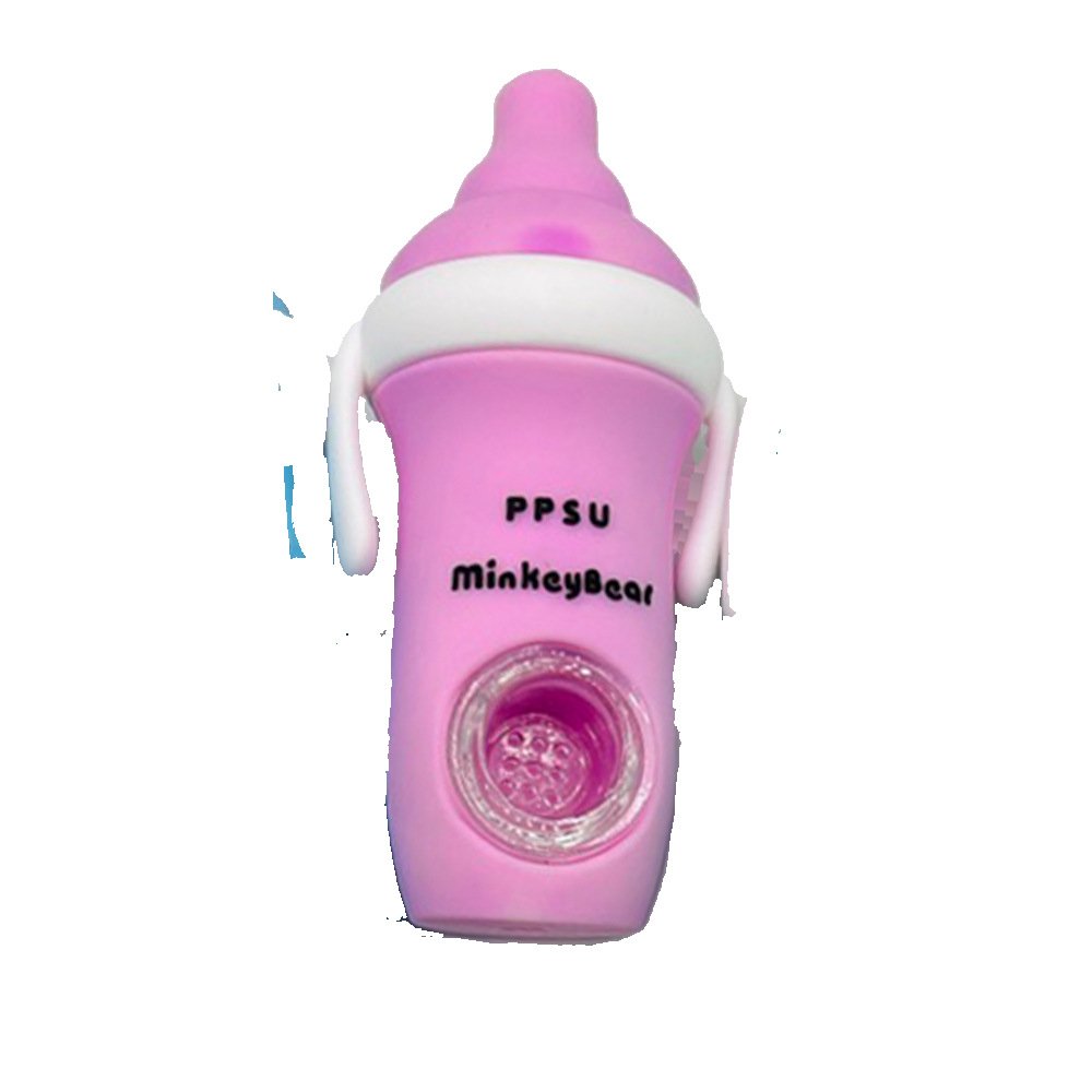 Nowa butelka dziecięca kreskówka silikonowa rura dla niemowląt Zestaw palenia multi kolorów hurtowe gg