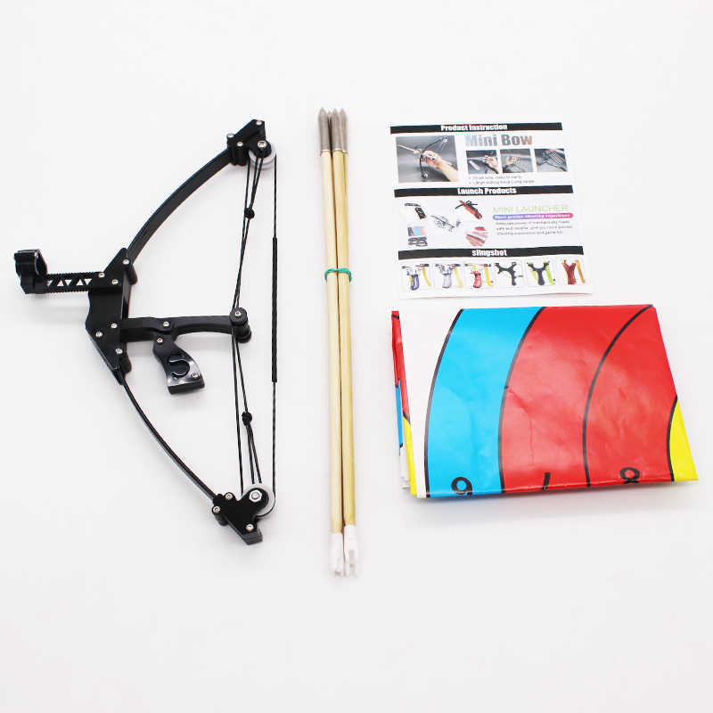 Bow Arrow Mini Composite Bow Archery Short Axis Triangle Bow Powerful Bow and Arrow Creative Toys Outdoor Archery Competitive ShootingHKD230626