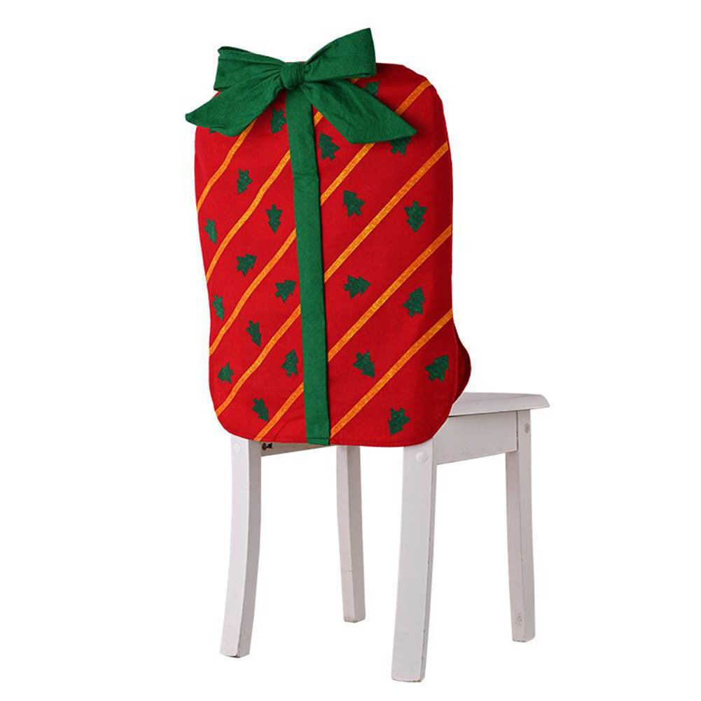Noel Streç Sandalye Örtüsü Ziyafet Parti Koltuk Örtüsü Slipcover Otel Ev Dekorasyonu Yemek Sandalye Örtüsü Çıkarılabilir Yıkanabilir Streç