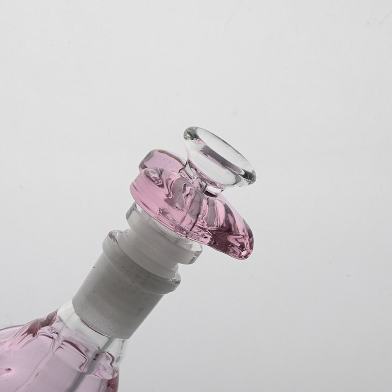 Smoking Pink Glass Portable LOVE Style Replaceable 14MM 18MM Male Joint Interface Bong Waterpipe Handpipe Bowl Herb Tobacco Bubbler Oil Rigs Container DHL