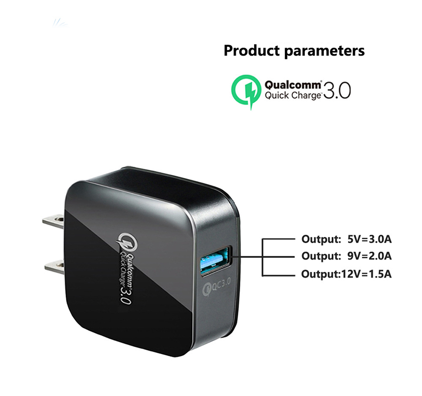 빠른 충전 어댑터 QC 3.0 벽 충전기 5V/2.4A USB 플러그 홈 여행 어댑터 아이폰 14 프로 최대 화웨이 P60 P50 프로 삼성 S23 울트라 플러스 OPP 가방