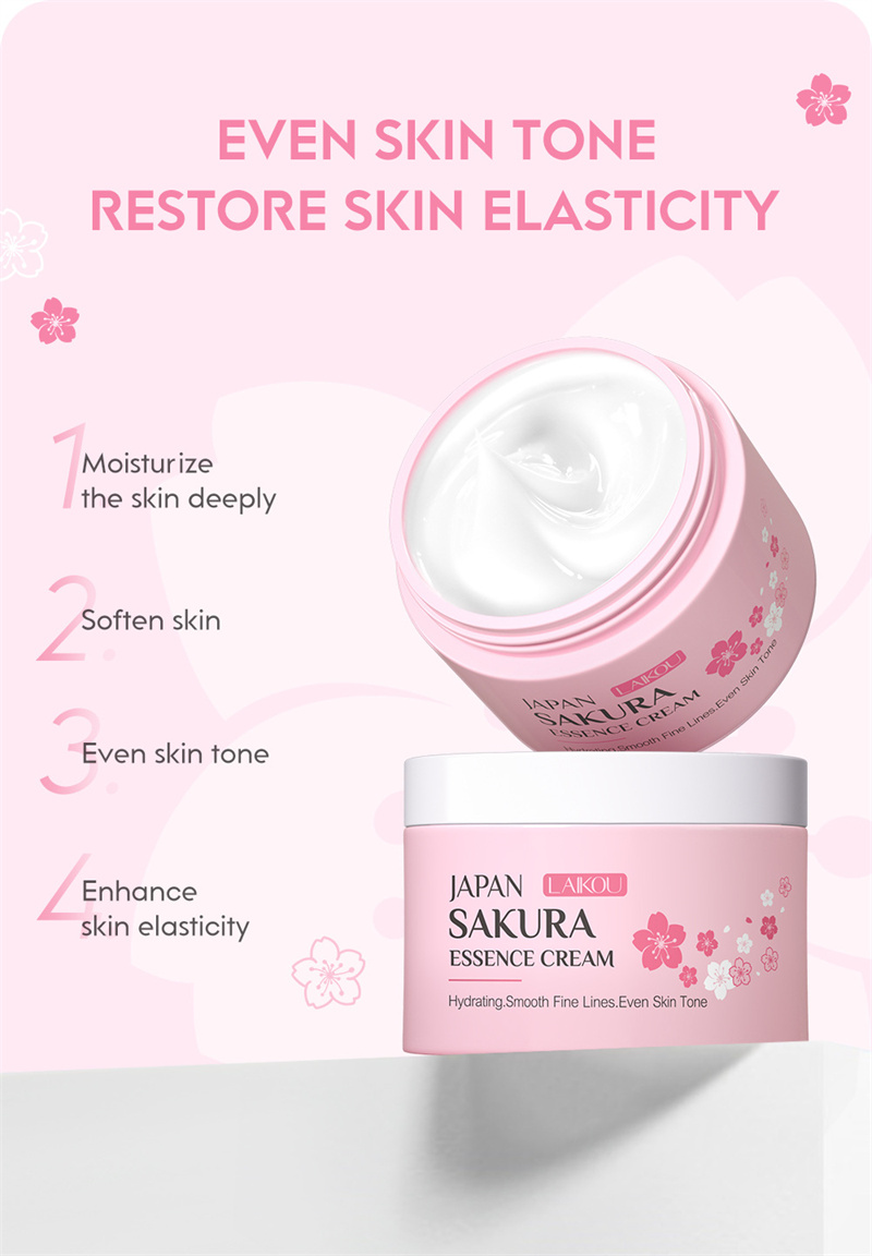 Japan Sakura Essence Face Cream Cherry Blossom Facial Cream Moisturizing Anti-aging Skin Care Cream 25g